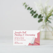 Vrouw decorator schilder visitekaartje (Staand voorkant)