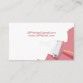 Vrouw decorator schilder visitekaartje (Achterkant)