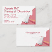 Vrouw decorator schilder visitekaartje (Voorkant / Achterkant)