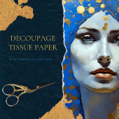 vrouw decoupage tissuepapier