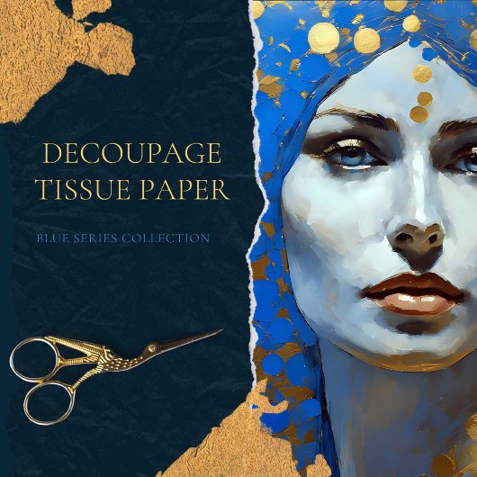  vrouw decoupage tissuepapier