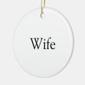 Vrouw Definitie Modern Zwart en Wit Pret Keramisch Ornament (Links)