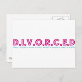 Vrouw definitie van echtscheiding briefkaart (Voorkant / Achterkant)