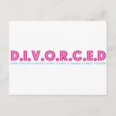 Vrouw definitie van echtscheiding briefkaart (Voorkant)