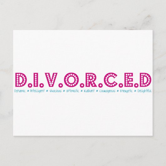 Vrouw definitie van echtscheiding briefkaart (Voorkant)