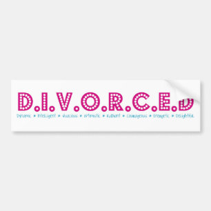 Vrouw definitie van echtscheiding bumpersticker