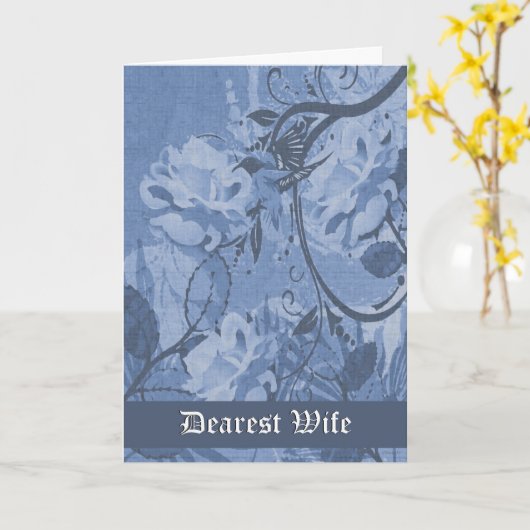 Vrouw - Definitieve Vaarwel/Afscheid - Blauwe Toon Kaart (Gele Bloem)