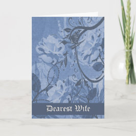 Vrouw - Definitieve Vaarwel/Afscheid - Blauwe Toon Kaart