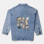 VROUW DENIUM "CAT WHISPERER" JAS DENIM JACKET (Achterkant)
