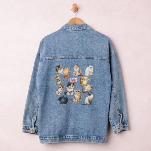 VROUW DENIUM "CAT WHISPERER" JAS DENIM JACKET (Hangar)