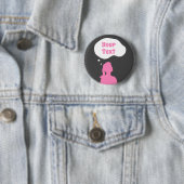 Vrouw denken ronde button 5,7 cm (In situ)