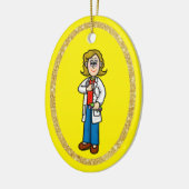 Vrouw Dentist Ornament (Links)
