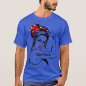 Vrouw dialyse technicus Rosie de riveter pin T-shirt (Voorkant)