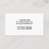 Vrouw die aan Computer werkt Visitekaartje (Achterkant)