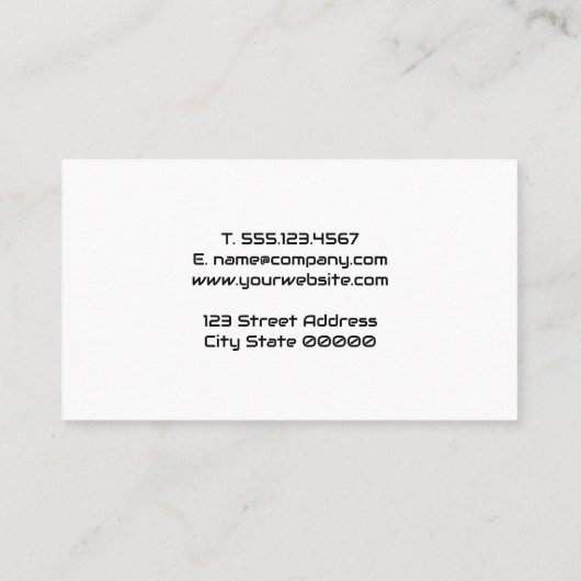 Vrouw die aan Computer werkt Visitekaartje (Achterkant)