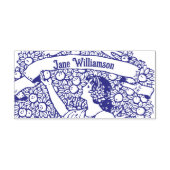 Vrouw die appels plukt zelfinktende stempel (Design)