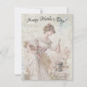  vrouw die bloemen aantrekt (Voorkant)