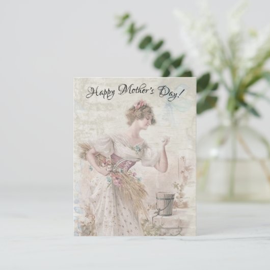  vrouw die bloemen aantrekt (Staand voorkant)