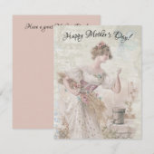  vrouw die bloemen aantrekt (Voorkant / Achterkant)