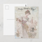 vrouw die bloemen aantrekt briefkaart (Voorkant / Achterkant)