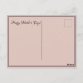  vrouw die bloemen aantrekt briefkaart (Achterkant)