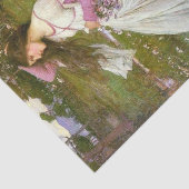 Vrouw die Bloemen in de Wind verzamelt Tissuepapier (Detail)