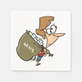 Vrouw die brievenbuspapier nkins vervoert servet (Voorkant)