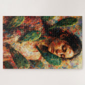 Vrouw die Cactus Prickly Pear omhelst Symbolisch Legpuzzel (Horizontaal)