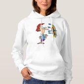 Vrouw die Darts speelt Hoodie (Voorkant)