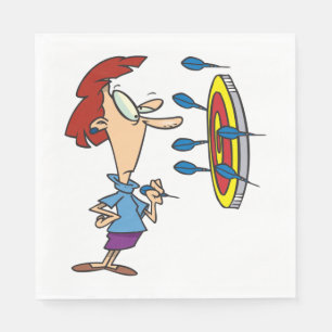 Vrouw die Darts speelt Servet