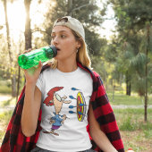 Vrouw die Darts T-Shirt speelt