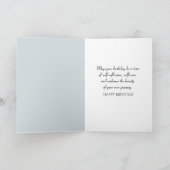 Vrouw die de Harp Verjaardag speelt Kaart (Binnen)