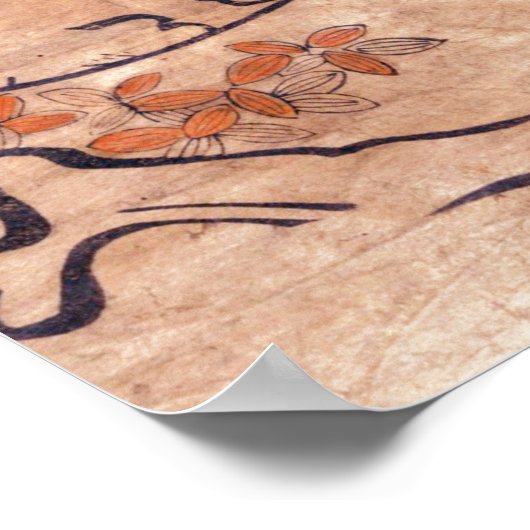  vrouw die Dekishima Hanya Seated Two-T tekent Poster (Hoek)