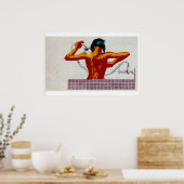 Vrouw die doucht Matchbox-kunstprint, Tsjechische Poster (Keuken)
