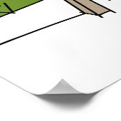 Vrouw die een astronomische telescoop gebruikt poster (Hoek)