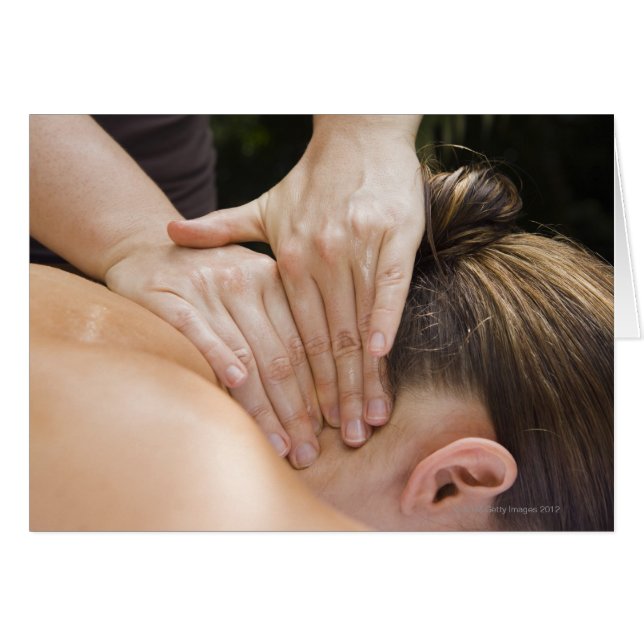 Vrouw die een behandeling met spa krijgt (Voorkant Horizontaal)