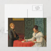 Vrouw die een brief schrijft briefkaart (Voorkant / Achterkant)