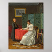 Vrouw die een brief schrijft poster (Voorkant)