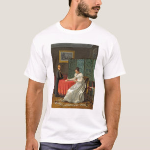 Vrouw die een brief schrijft t-shirt