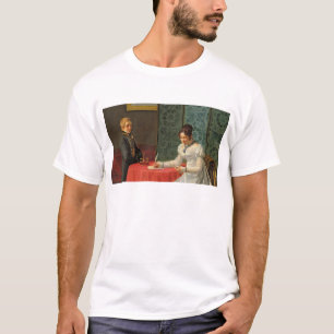 Vrouw die een brief schrijft t-shirt