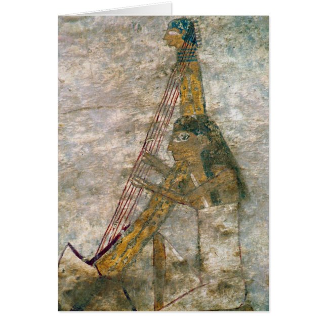 Vrouw die een gebogen harp speelt (Voorkant)