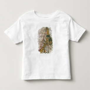 Vrouw die een gebogen harp speelt kinder shirts