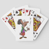 Vrouw die een muntstuk voert pokerkaarten (Achterkant)