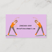 Vrouw die een persoonlijke trainer volgt visitekaartje (Achterkant)