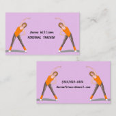 Vrouw die een persoonlijke trainer volgt visitekaartje (Voorkant / Achterkant)