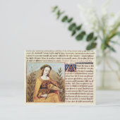 Vrouw die een viool speelt briefkaart (Staand voorkant)