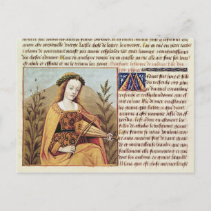 Vrouw die een viool speelt briefkaart