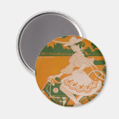 vrouw die fietst met cupid magneet (Voorkant / Achterkant)