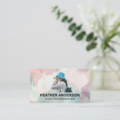 Vrouw die foto's maakt visitekaartje (Staand voorkant)