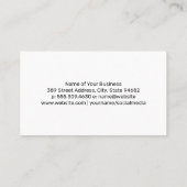 Vrouw die foto's maakt visitekaartje (Achterkant)